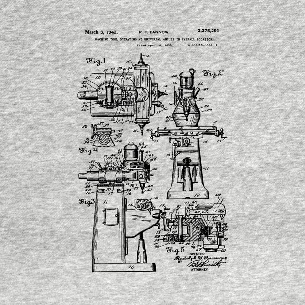 Bridgeport Milling Machine Patent 1942 by Anodyle